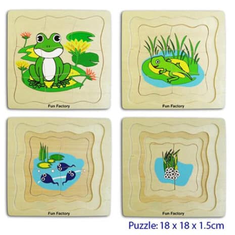 Frog - Layered Wooden Puzzles For Kids