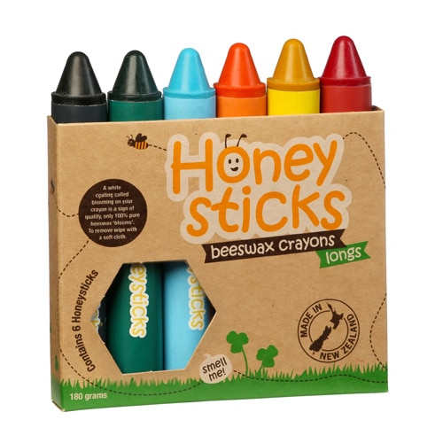 Honeysticks Long Beeswax Crayons 6pk