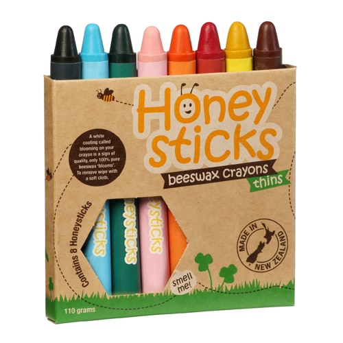 Honeysticks thin Beeswax Crayons 8pk
