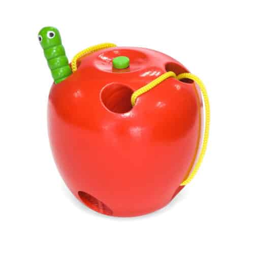 wooden lacing apple