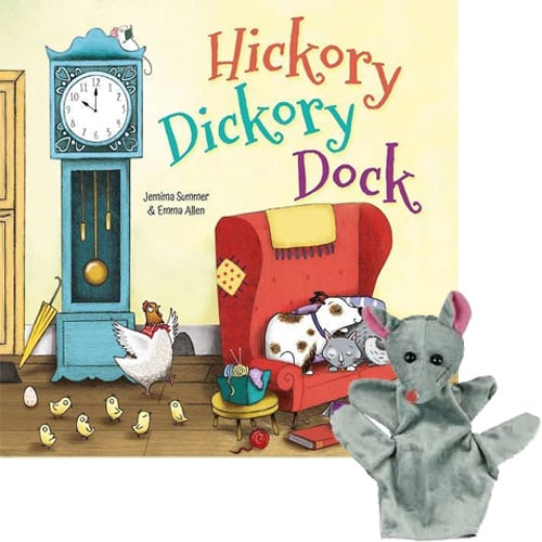 hickory dickory dock book and puppet combo