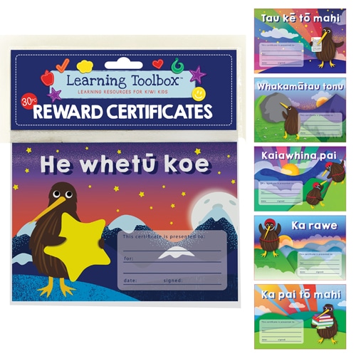 Te Reo Māori Kiwi Bird Reward Certificates