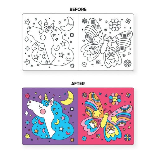 Unicorn Dreams Colour Magic Bath Book