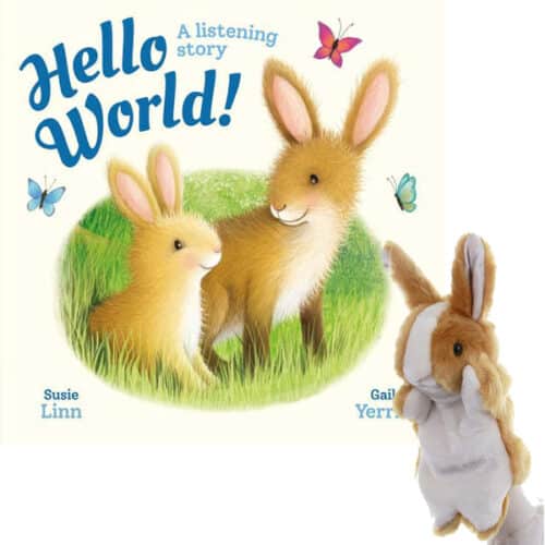hello world Book and Deluxe Puppet Combo