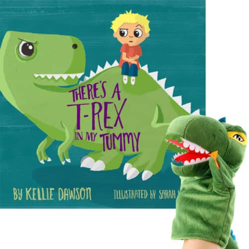 There's A T-Rex In My Tummy & Deluxe Puppet Combo
