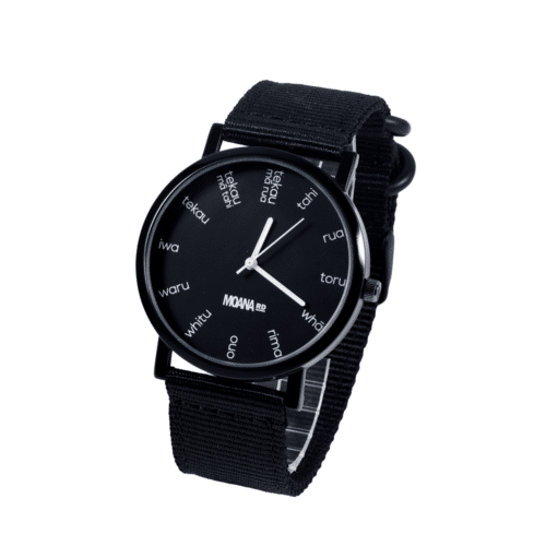 Te Reo Maori Wrist Watch - Black