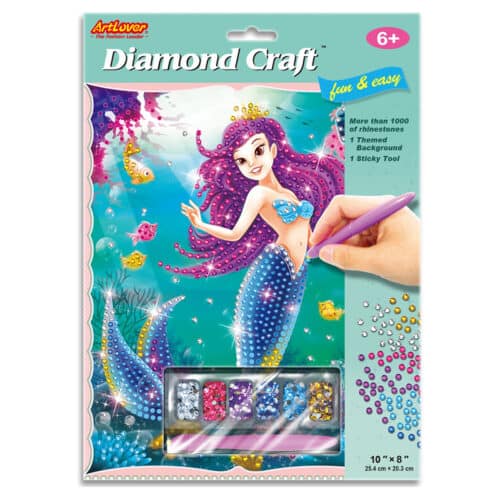 Mermaid diamond art craft kit - purple